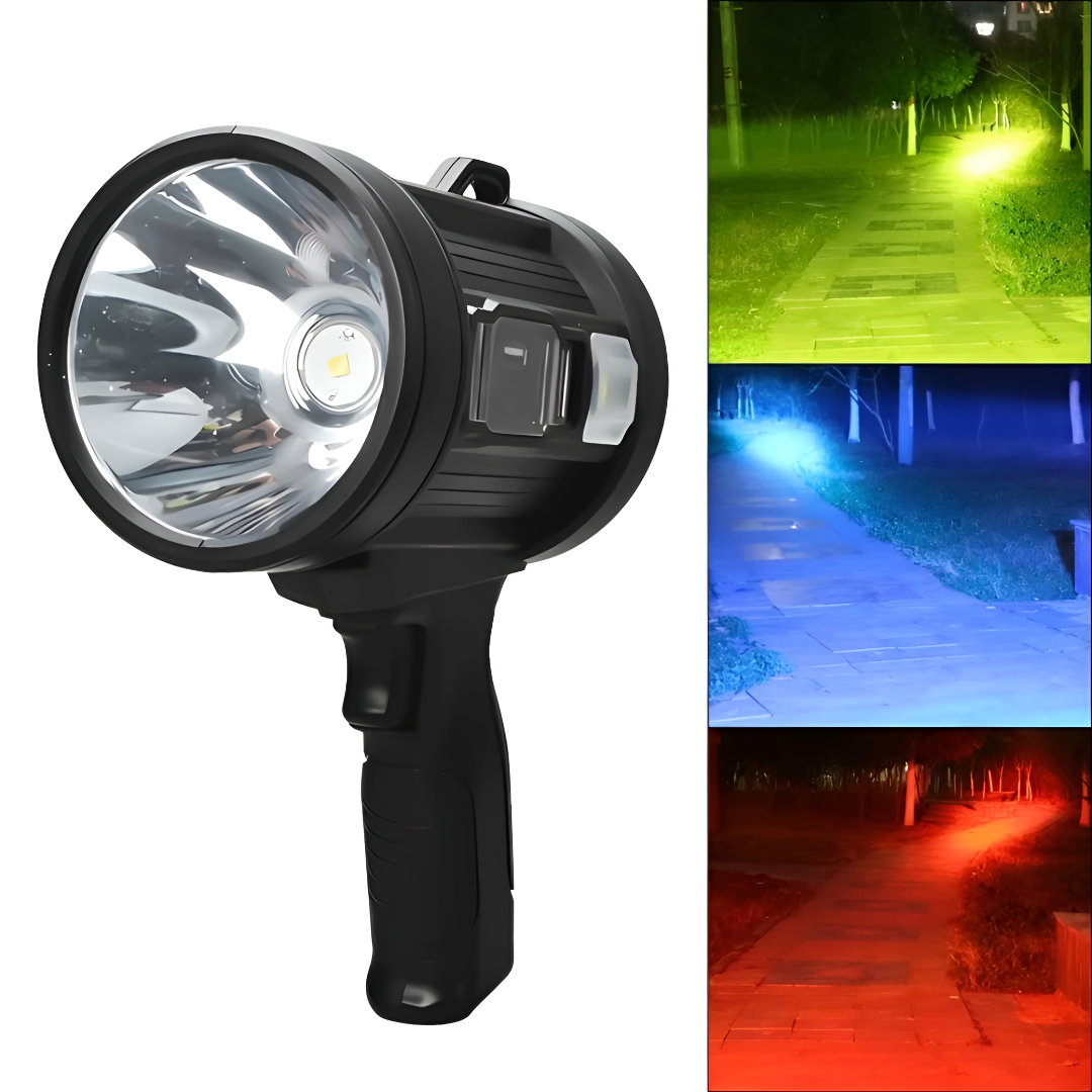 100000 Lumen Genopladelig LED Spotlight Lommelygte