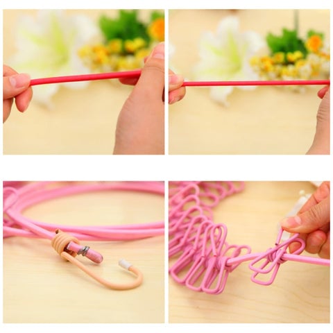 Udendørs tørresnor med klips