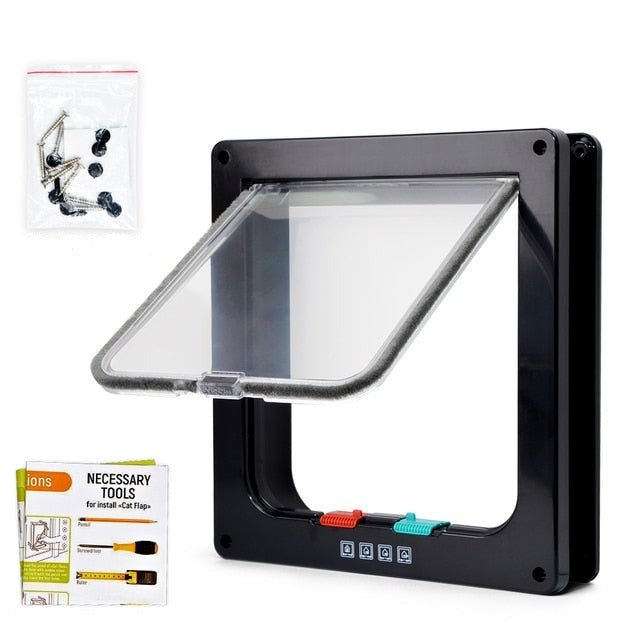 4-vejs sikkerhedslås katteklapdør