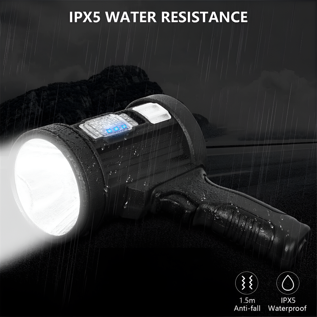 100000 Lumen Genopladelig LED Spotlight Lommelygte