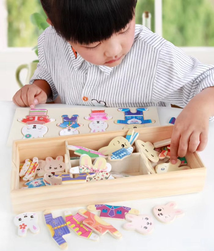 Montessori bjørn udklædningsspil