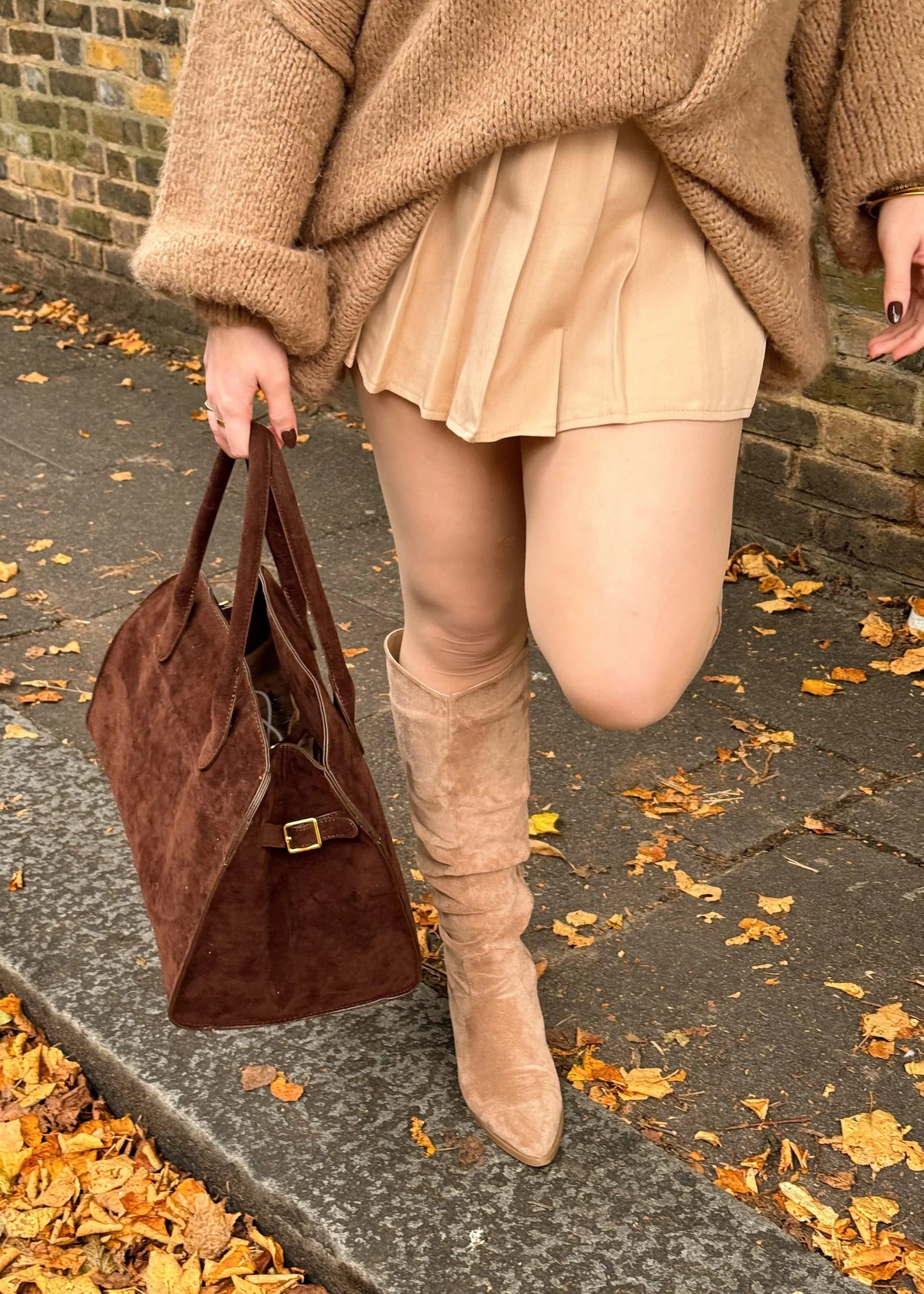 Designer-taske i læder