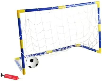 Bærbart fodboldmål til børn med pumpe