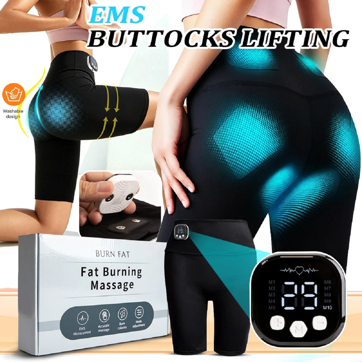 EMS Yoga Power Pants – leggings til hoftetræning med mikrostimulation