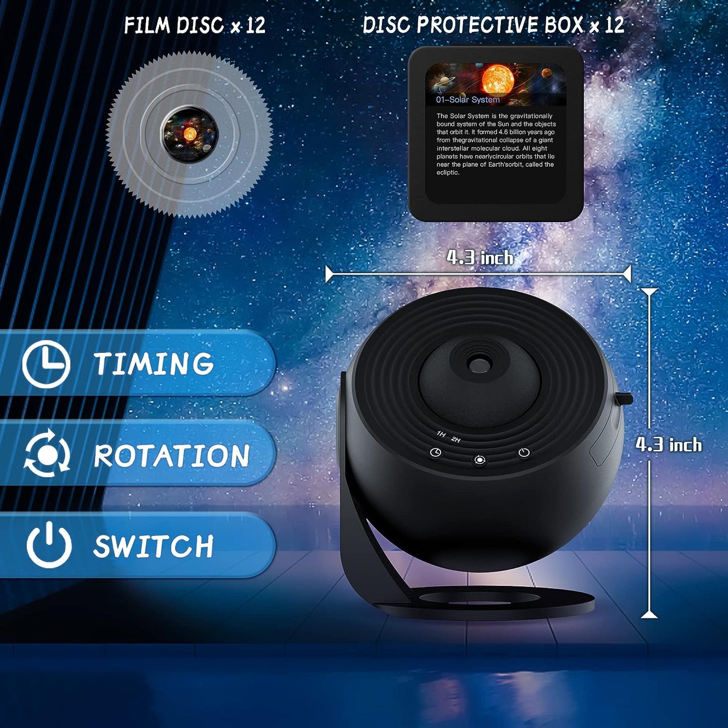 Star Projector Galaxy natlampe