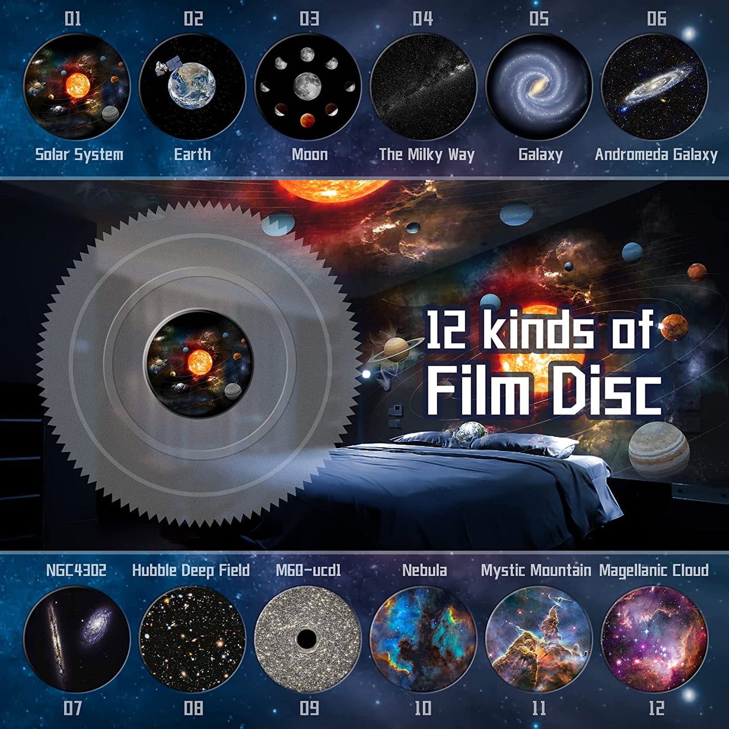 Star Projector Galaxy natlampe