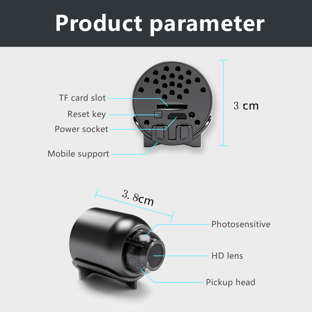 Mini Cam Full HD Trådløst trådløst IP-sikkerhedskamera