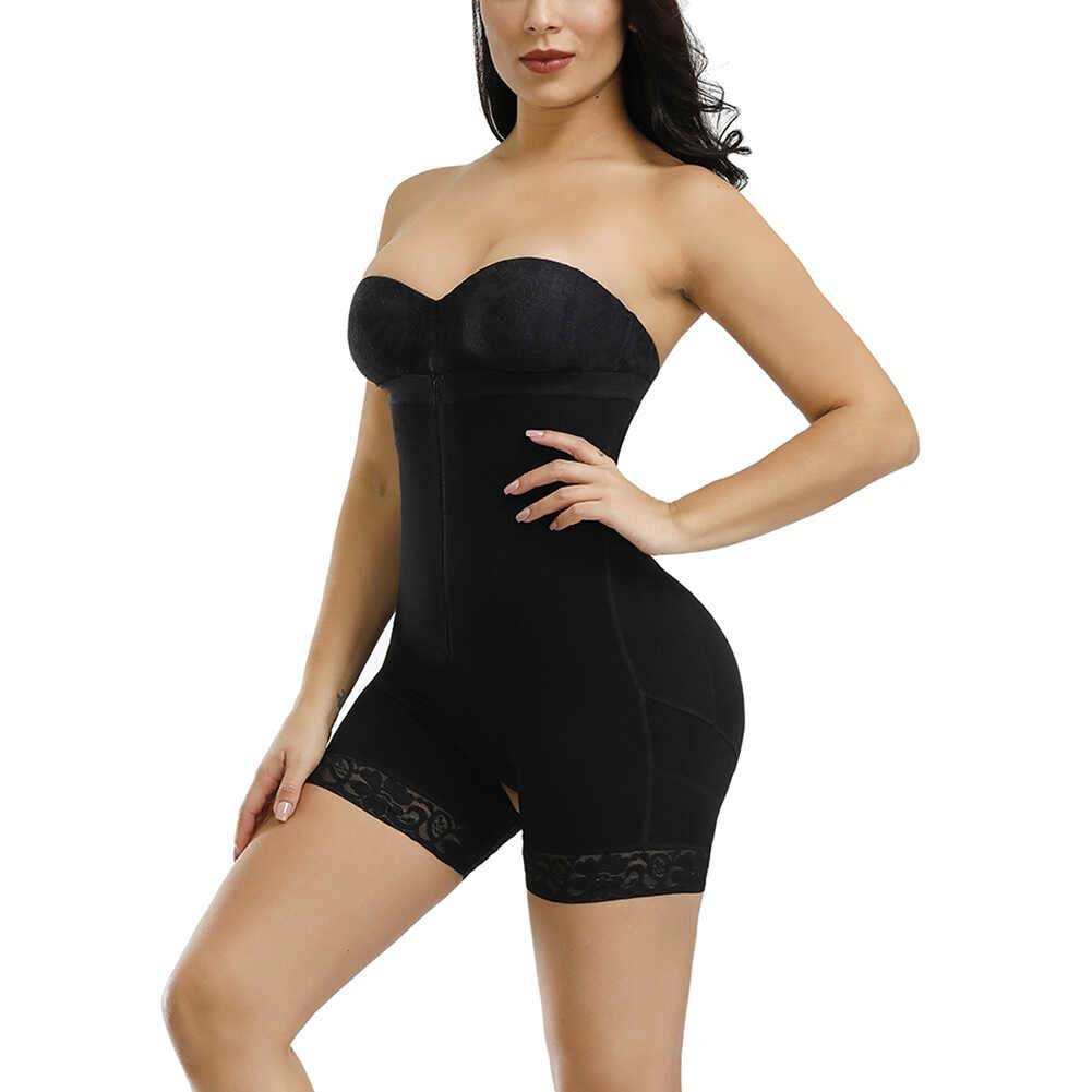 Sømløs mavekontrol bodysuit Plus Size