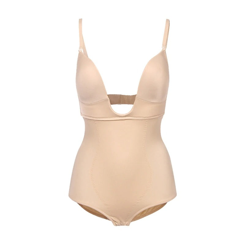 U Plunge Bodysuit med lav rygformet kropsdel Shapewear