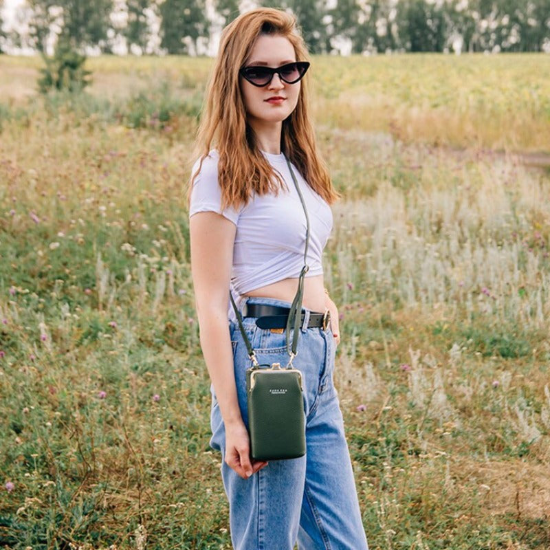Fashion Bag PU læder Crossbody Mobil Cover Og Taske