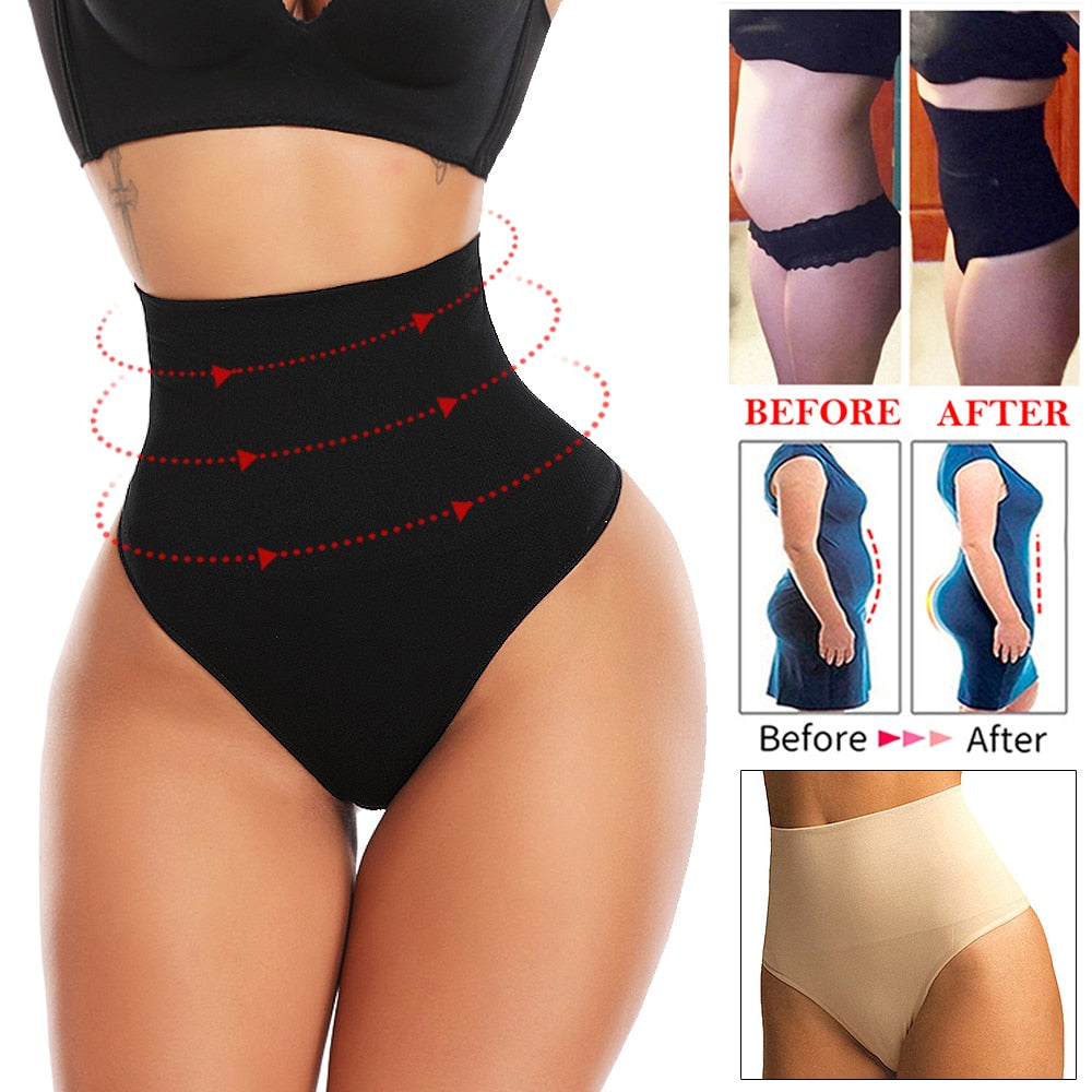 Slankende taljetræner - Butt Lifter Usynlige sømløse trusser Tummy Control Shaper Plus Size til kvinder
