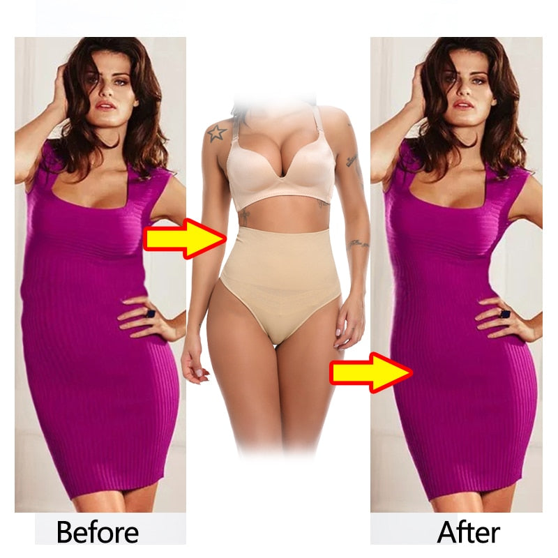 Slankende taljetræner - Butt Lifter Usynlige sømløse trusser Tummy Control Shaper Plus Size til kvinder