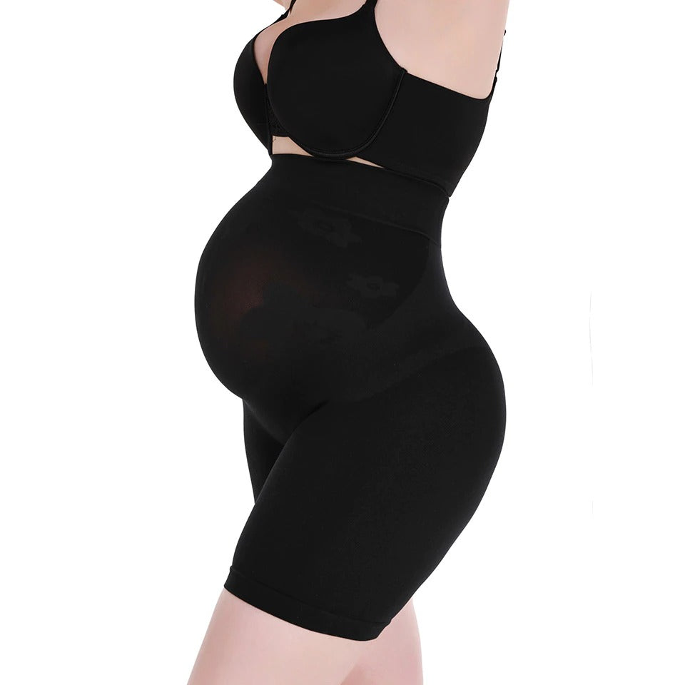 Barsel Shapewear til under kjoler Gravide kvinder Shorts Sømløs graviditet undertøj over mave støtte bukser
