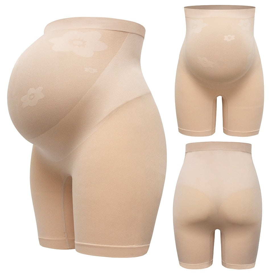 Barsel Shapewear til under kjoler Gravide kvinder Shorts Sømløs graviditet undertøj over mave støtte bukser
