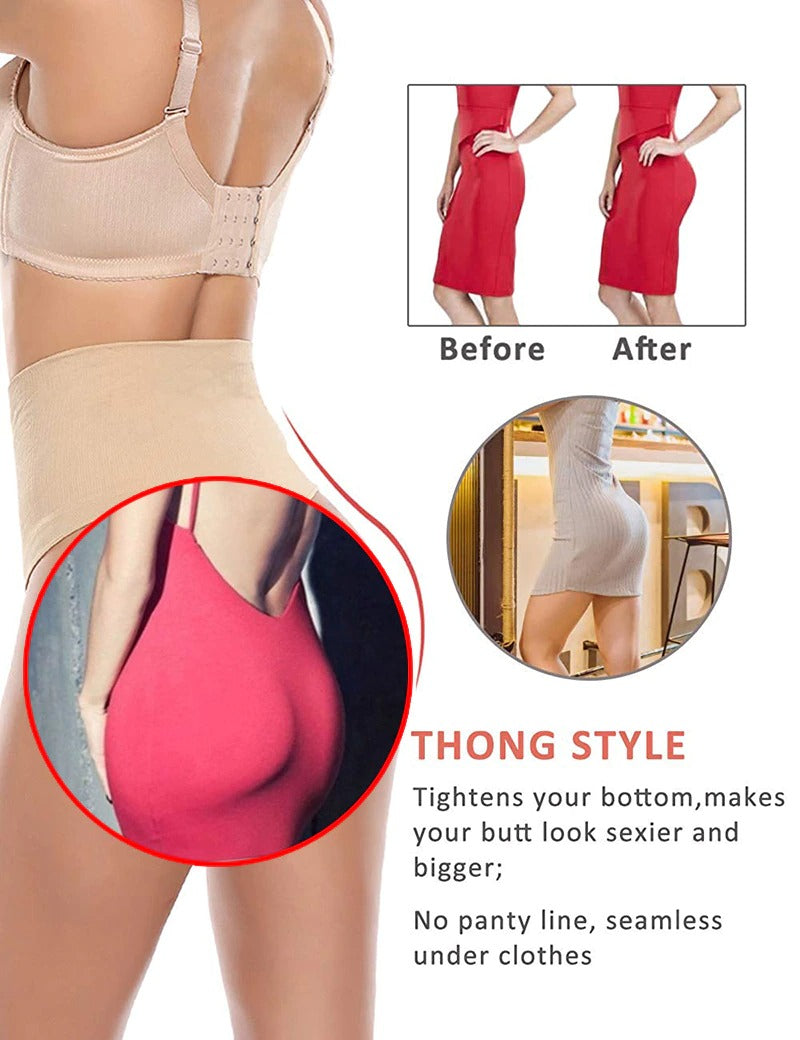 Slankende taljetræner - Butt Lifter Usynlige sømløse trusser Tummy Control Shaper Plus Size til kvinder