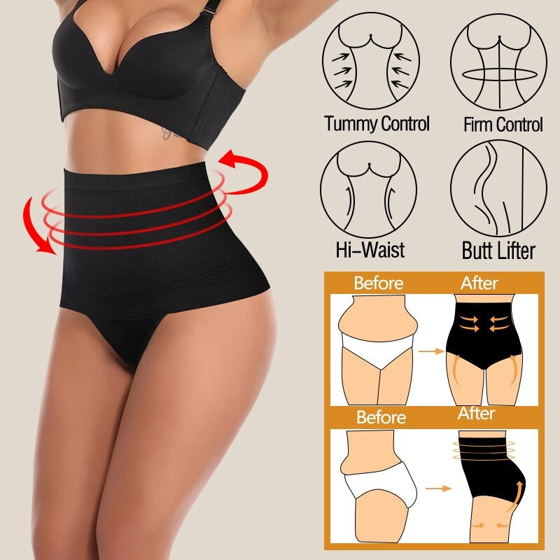 Slankende taljetræner - Butt Lifter Usynlige sømløse trusser Tummy Control Shaper Plus Size til kvinder