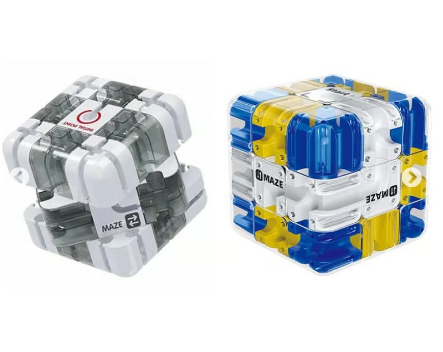 3D rullende kugle labyrint puslespil terning