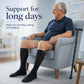 Knæhøje kompressionsstrømper med lynlås, 15–20 mmHg