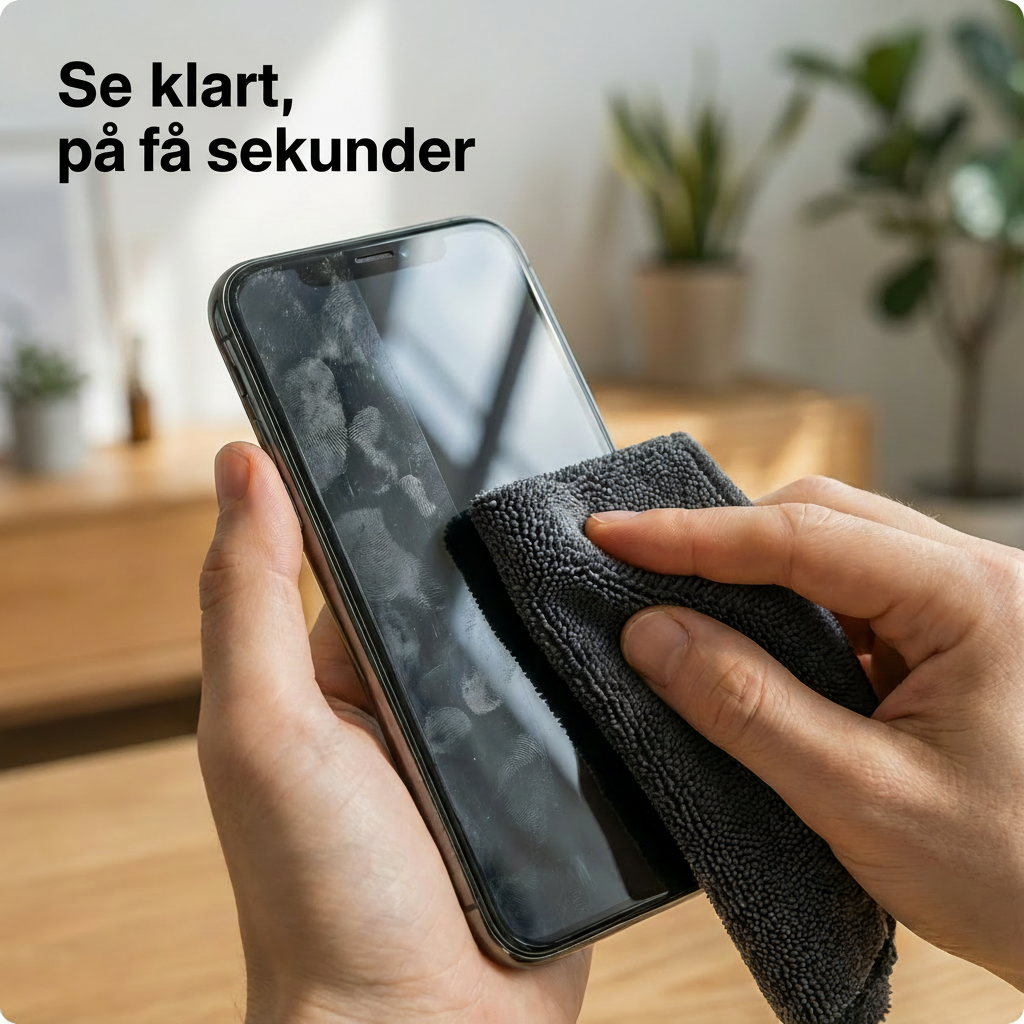 Stærkt vandabsorberende koralfleece-brillevaskeklud