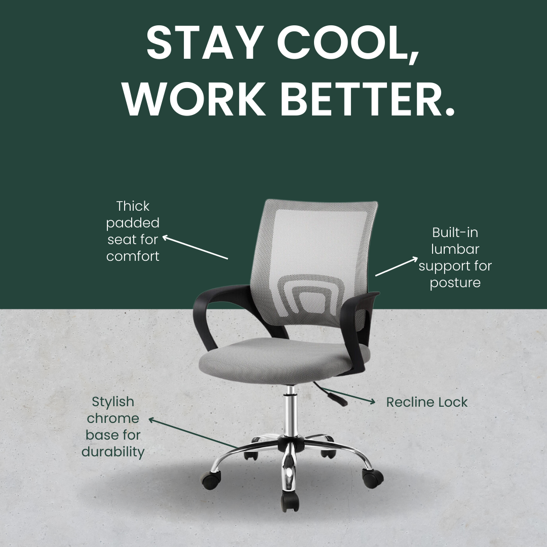 Ergonomisk kontorstol i mesh