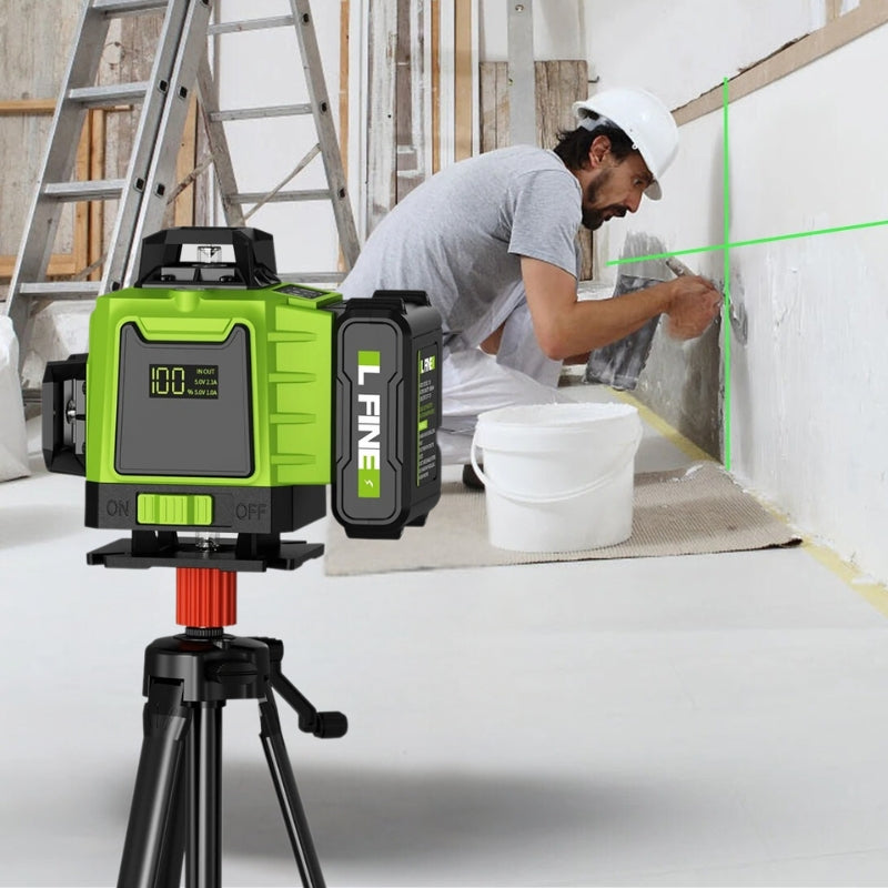 4D laserlinjevaterpas med 16 linjer og 360° dækning