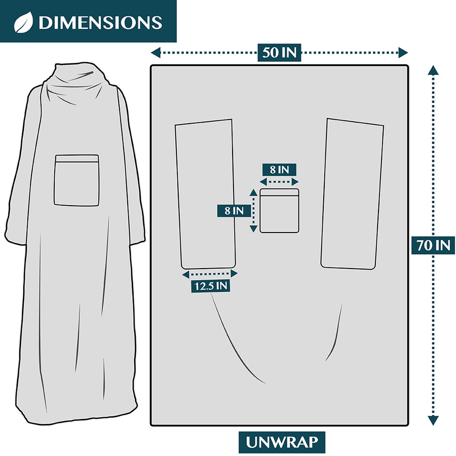 Hyggeligt fleece-tæppe med lomme