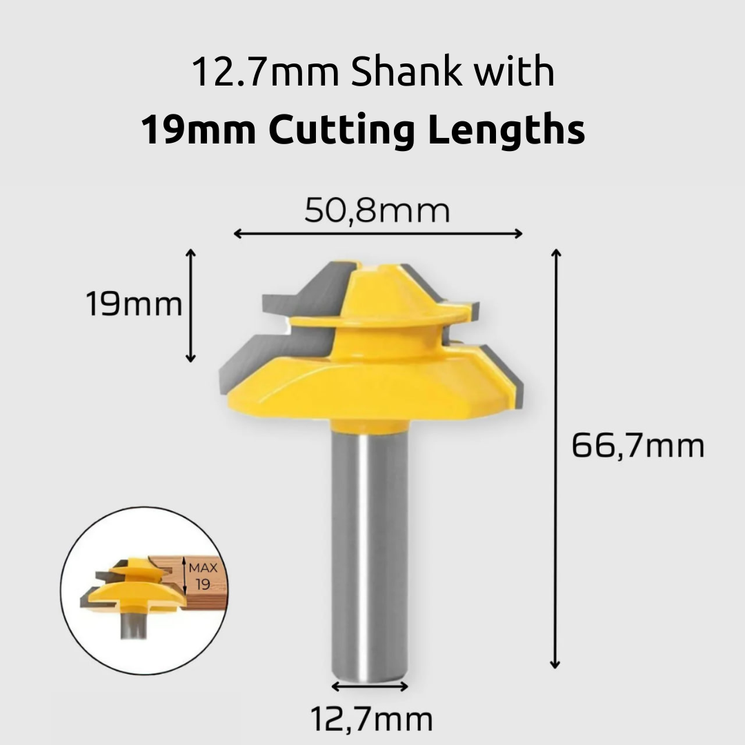45° Lock Miter overfræserbit