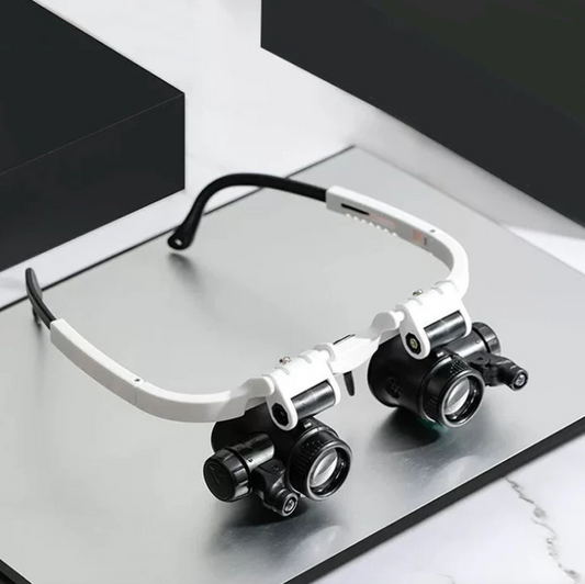 Præcisionsforstørrelsesglas med justerbar LED-belysning