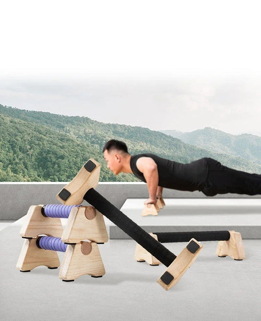 Træhåndtag til push-up-stativ