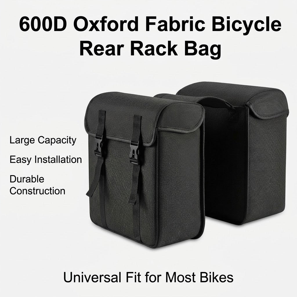 Dobbelt cykeltaske til bagagebærer i 600D PVC