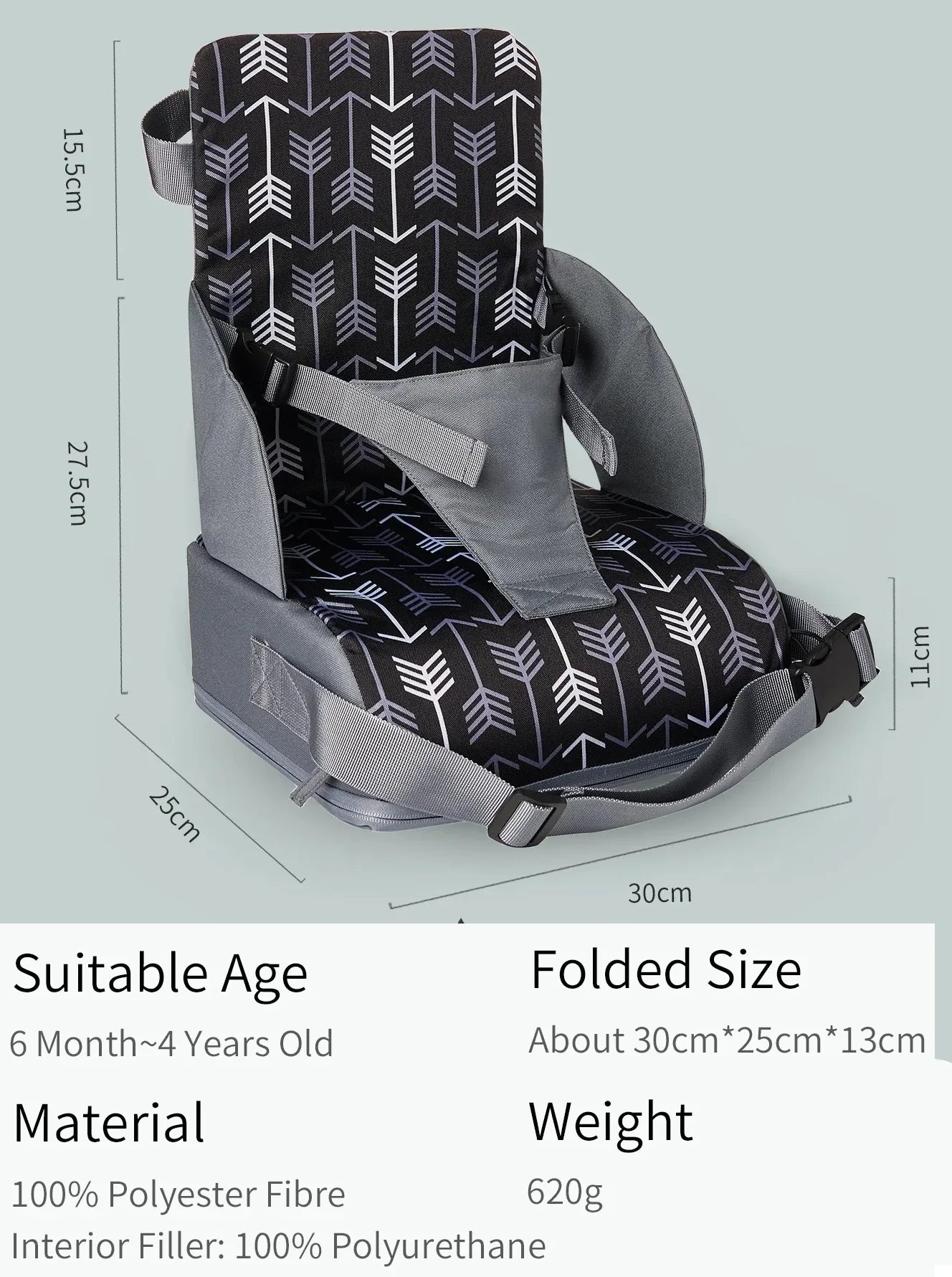 Bærbar, sammenklappelig babystol