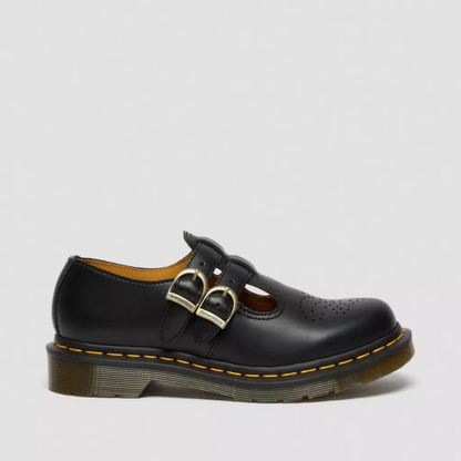 Læder-Mary Jane-flade sko med dobbelt spænde til kvinder