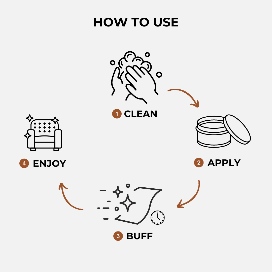 Lædermøbelbalsam og børstereparationsbalsam