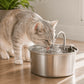 Vandfontæne til katte i rustfrit stål