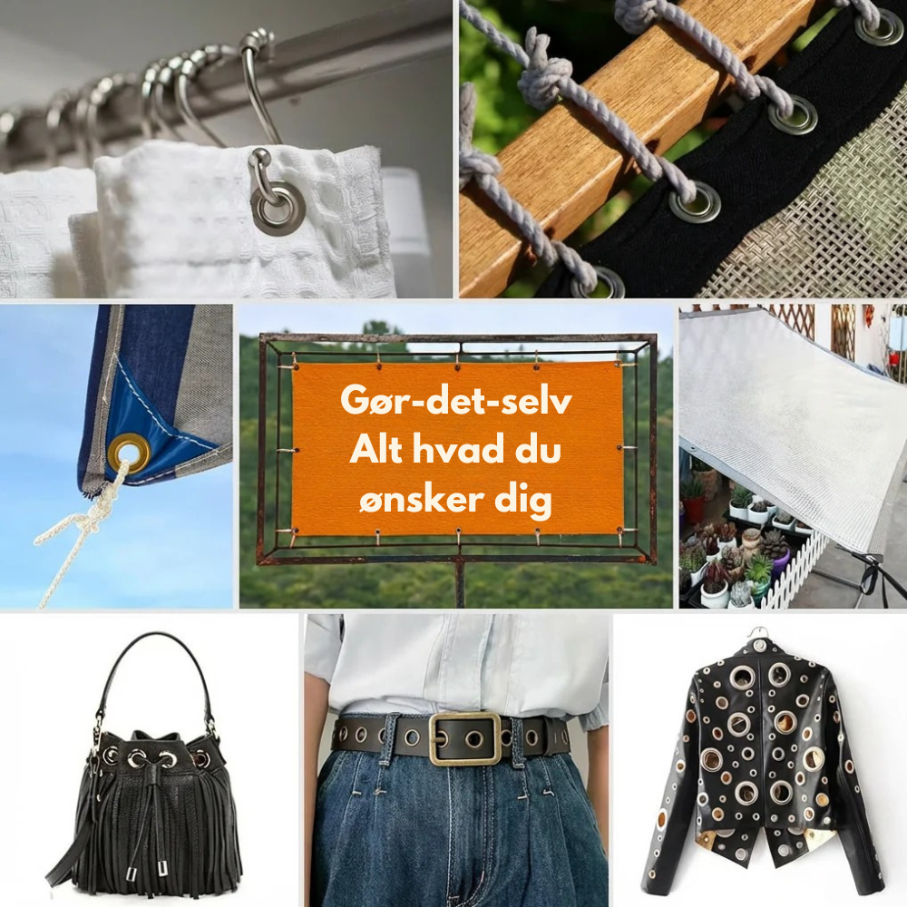 Øjetang med dobbelt håndtag til læder og stof