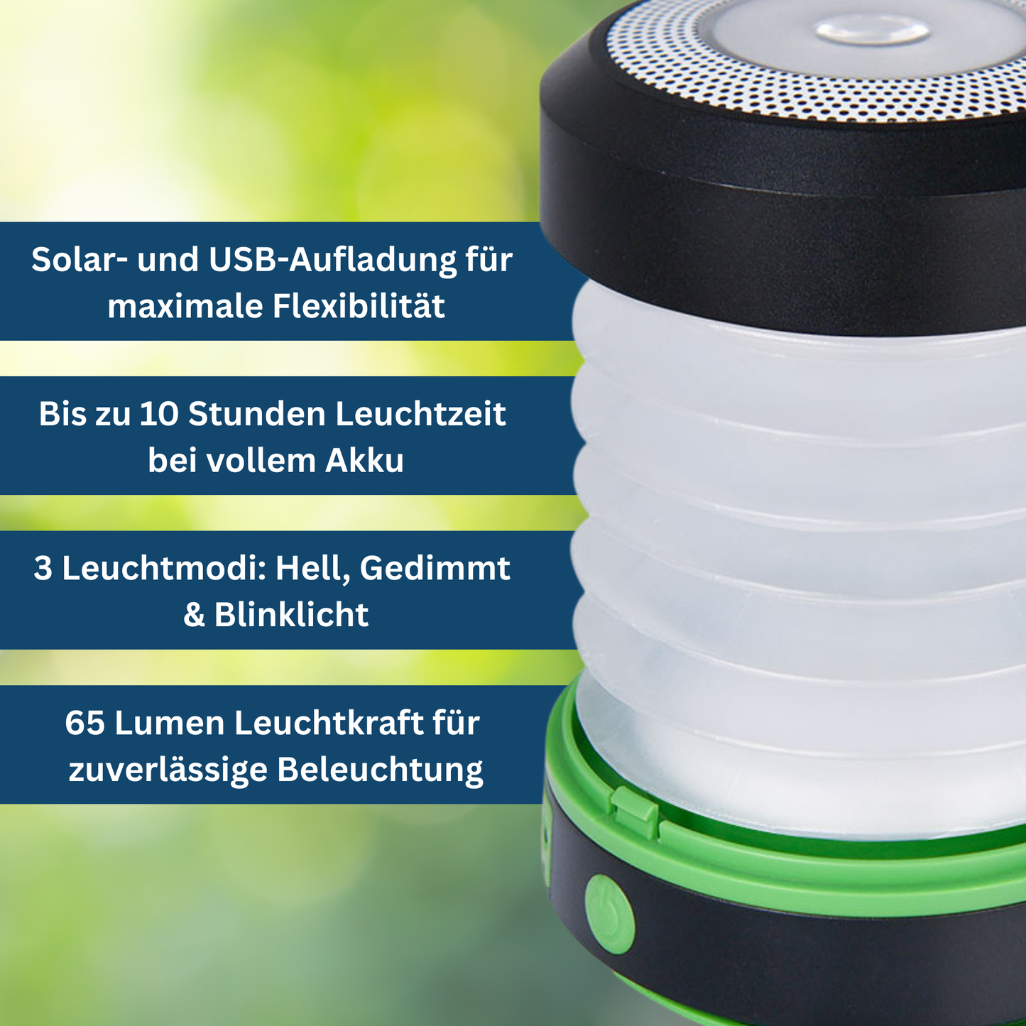 Sammenklappelig campinglampe