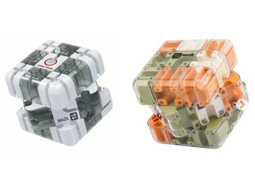 3D rullende kugle labyrint puslespil terning