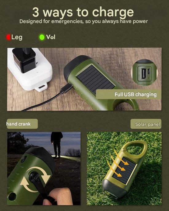 15-i-1 nød- og overlevelsessæt med værktøj, lys og powerbank