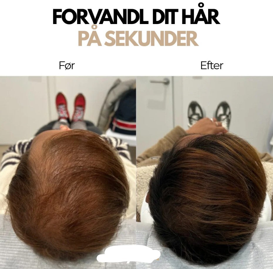 Øjeblikkelig dækning af hårlinjepulver