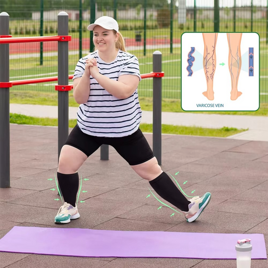 Plus Size Kompressions Lægsokker