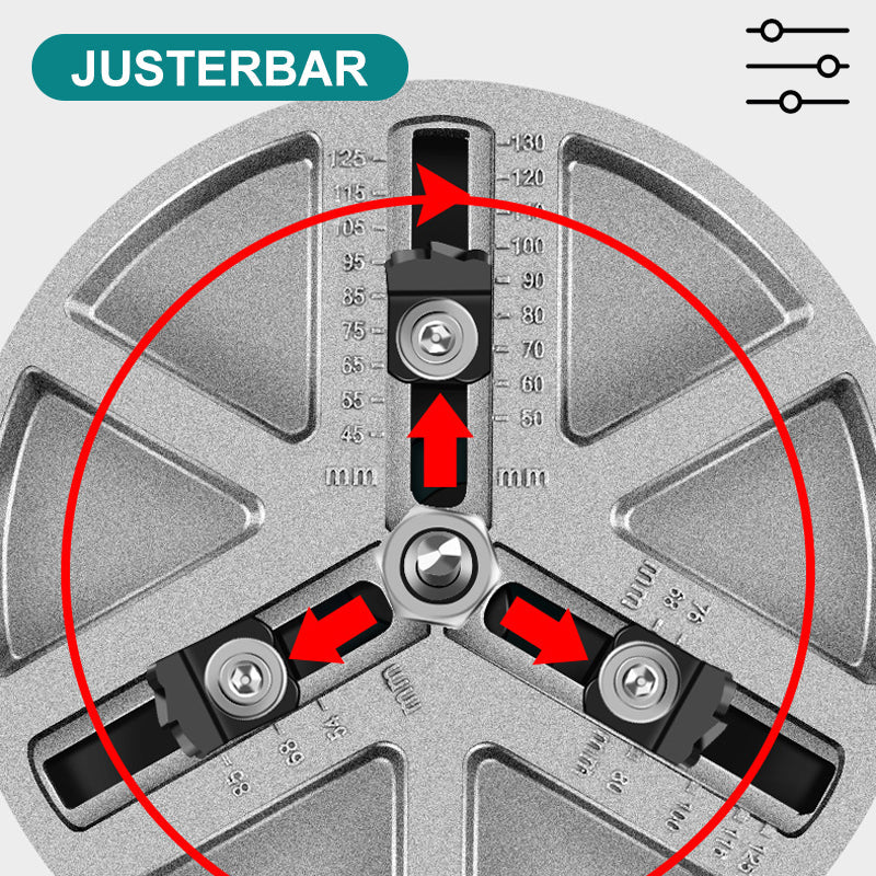 Værktøjssæt til justerbar hulsav