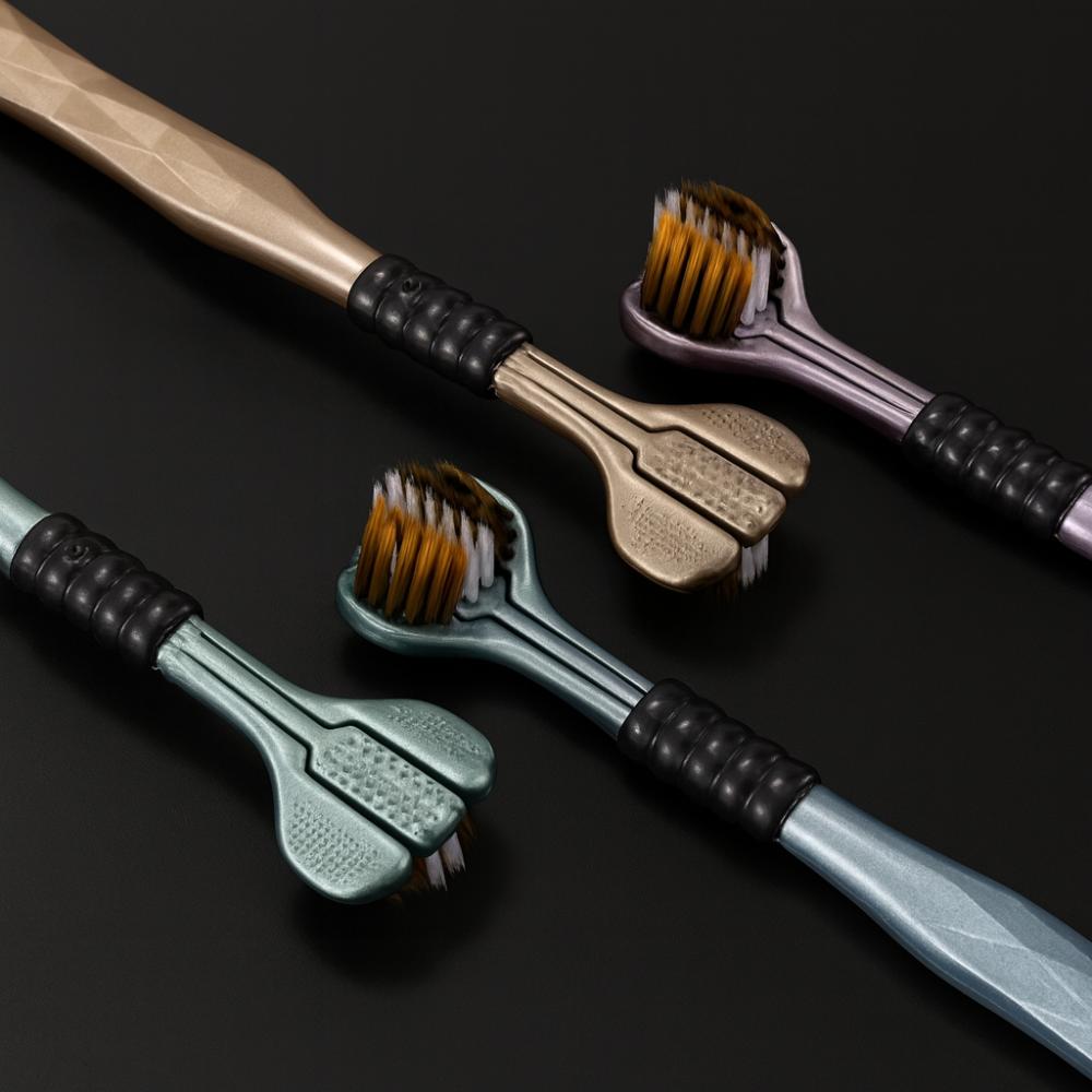 hoved med multi-vinkel rengøring tandbørste