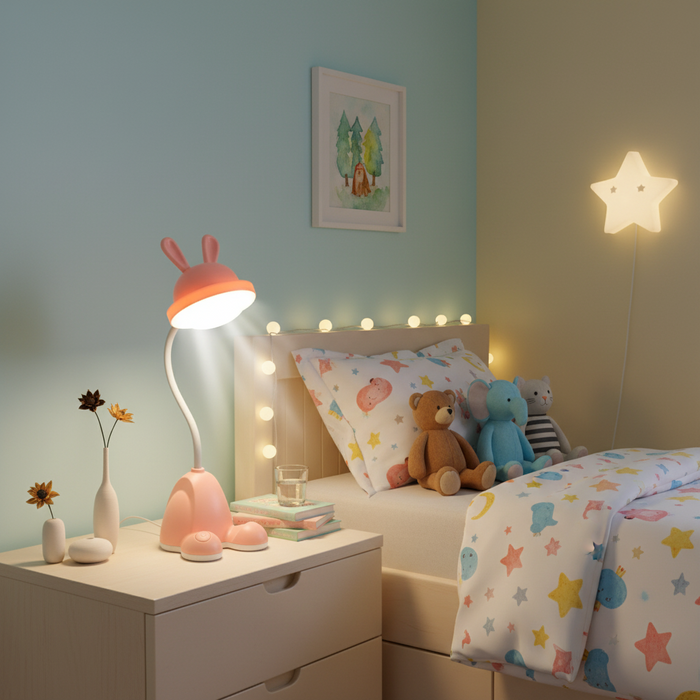LED-bordlampe i tegneseriestil