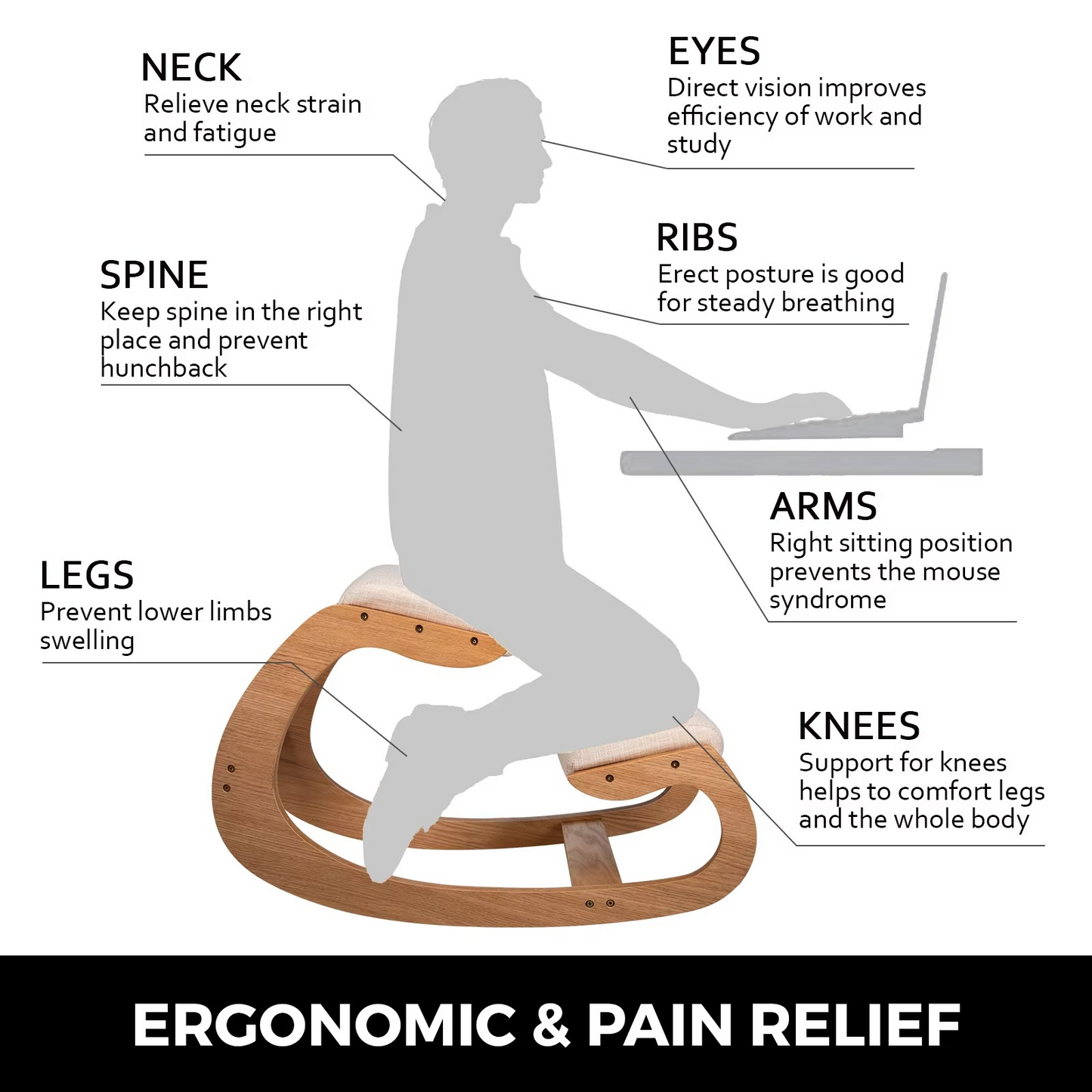 Ergonomisk knæstol