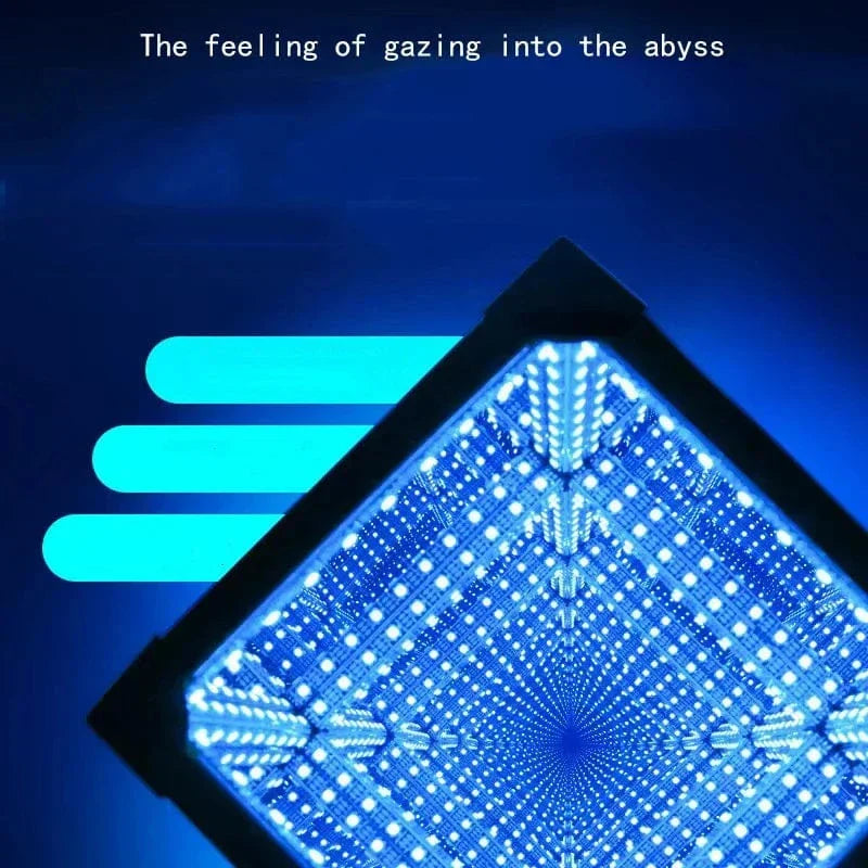 3D infinity-lyskube med RGB LED og USB-strøm