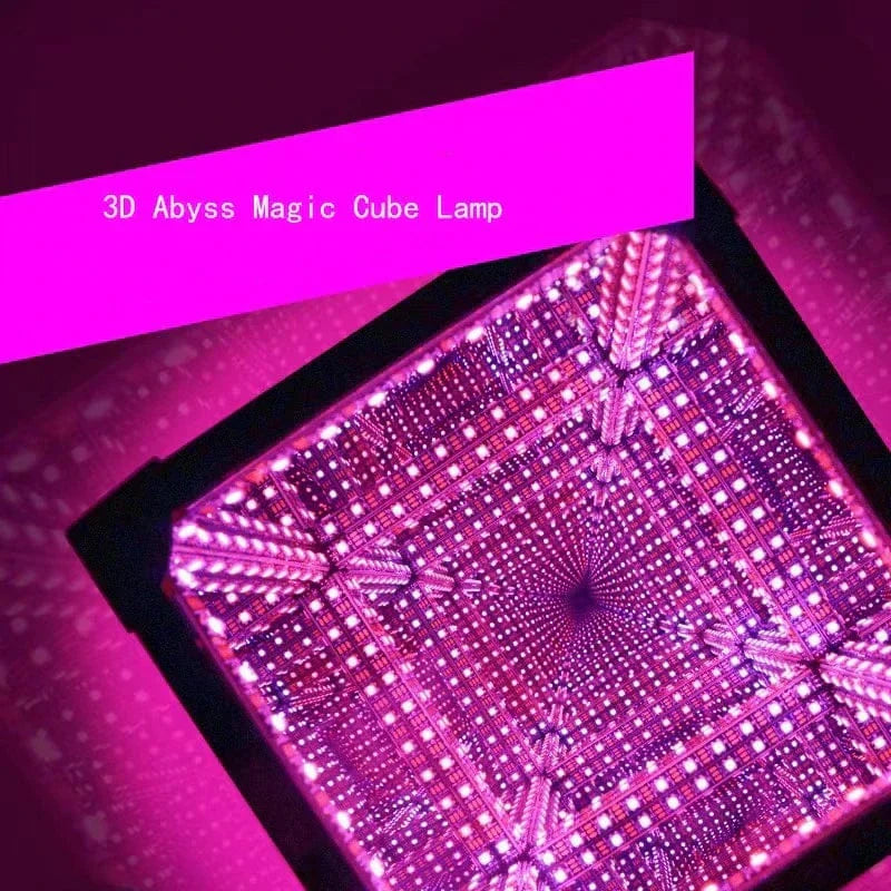 3D infinity-lyskube med RGB LED og USB-strøm