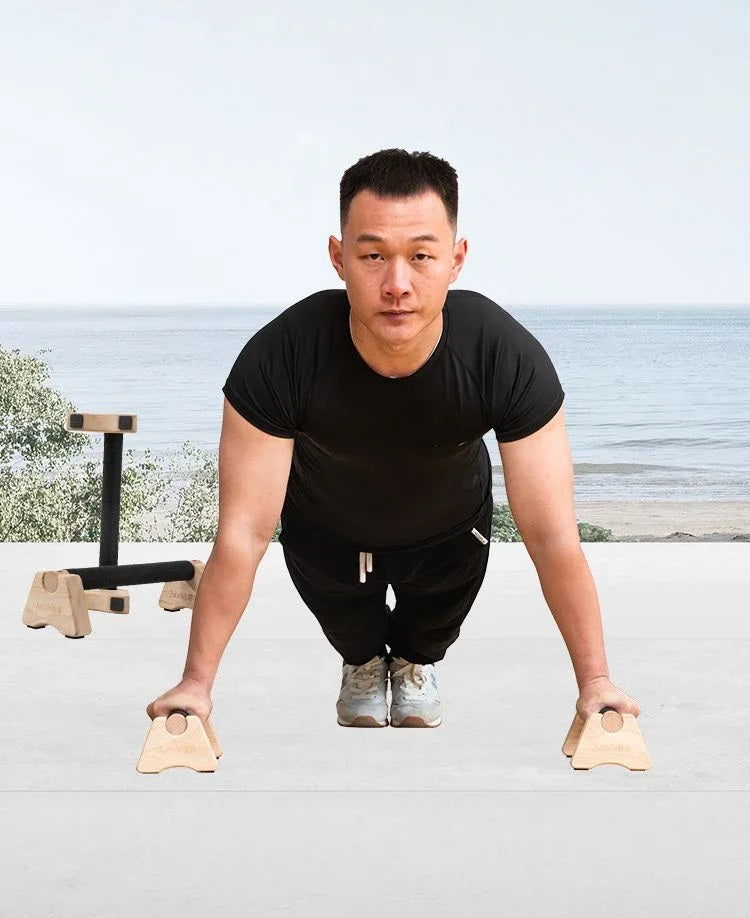 Træhåndtag til push-up-stativ