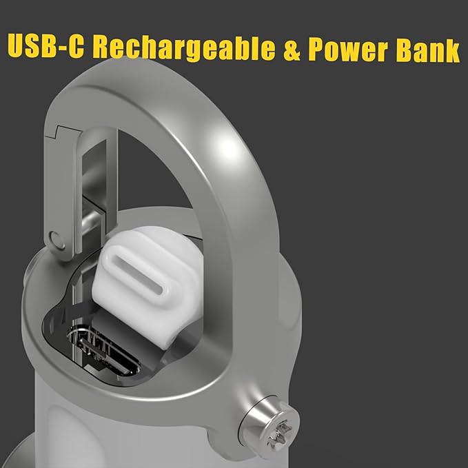 Lille USB C genopladelig nøgleringslampe
