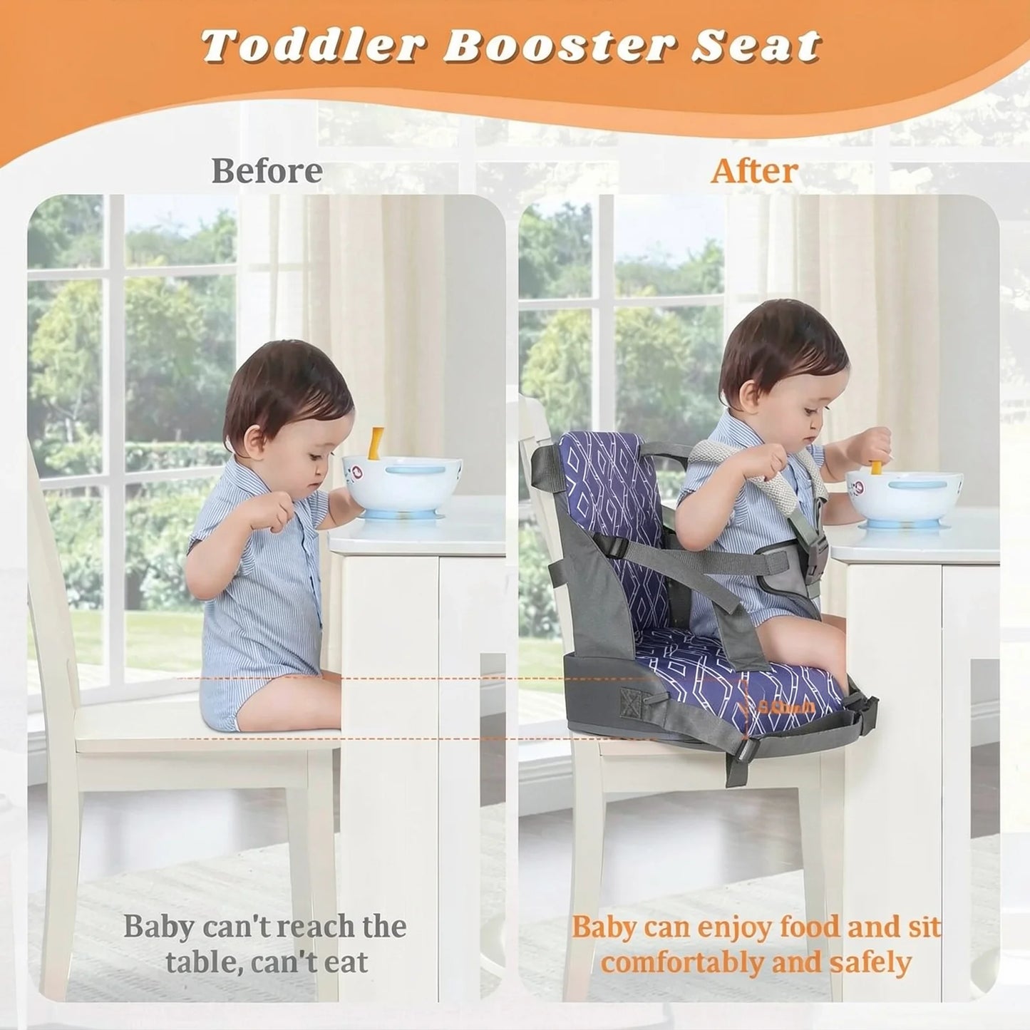 Bærbar, sammenklappelig babystol