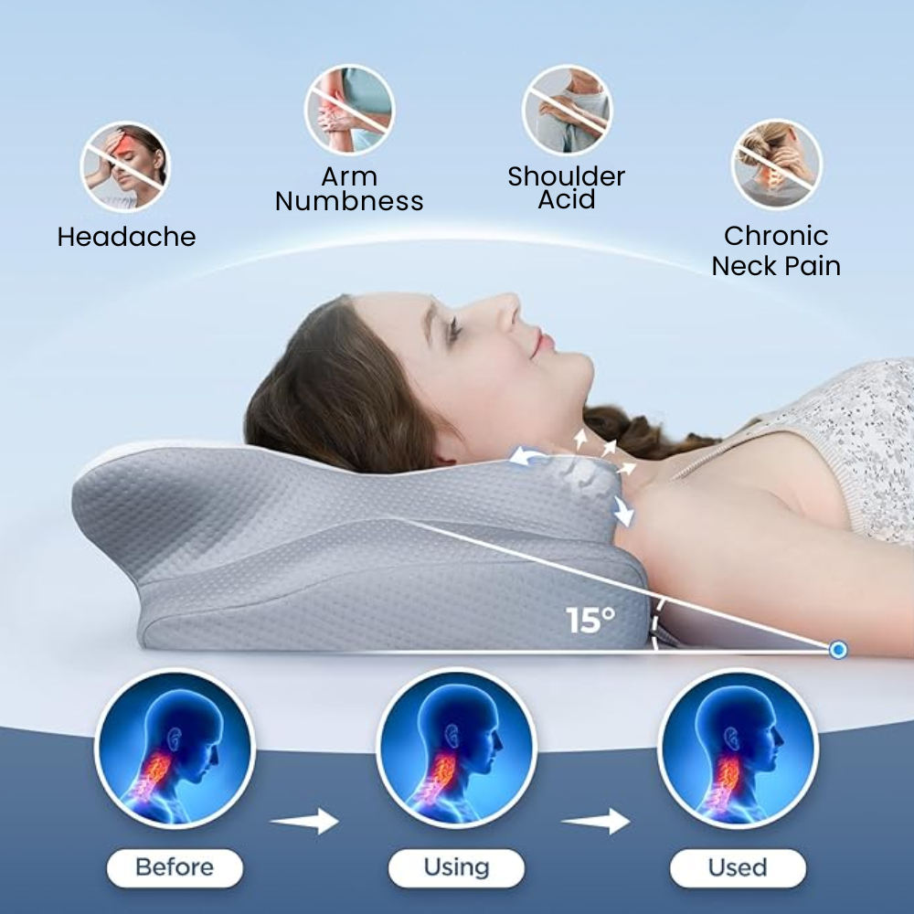 Ergonomisk pude mod snorken